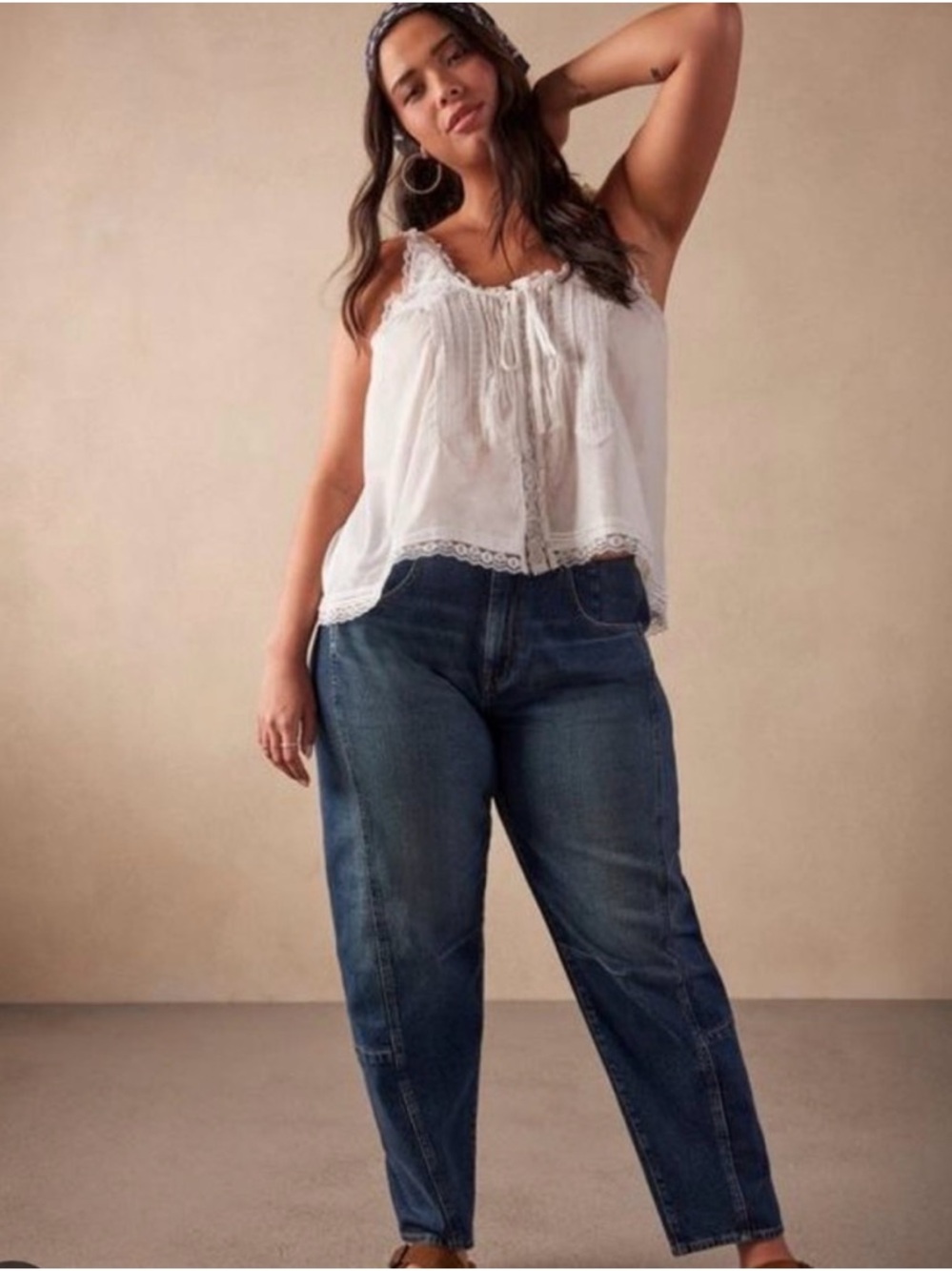 Torrid FESTI Barrel Jeans Size 16R NWT High Rise Trendy Denim